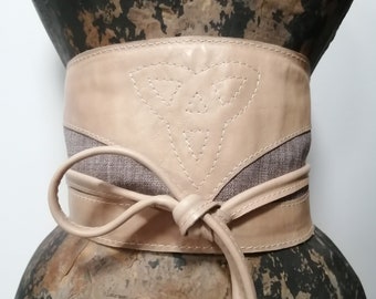 Cintura Obi, Cintura personalizzata, Corsetto Goth, Corsetto con imbracatura, Peplo avvolgente, Cintura da annodare, Corsetto avvolgente da donna, Cintura in vita, RoseHeartAccessori