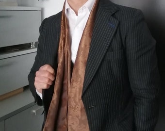 Fazzoletto da opera da uomo, sciarpa Paisley personalizzata, ascot da uomo, cravatta da uomo, fazzoletto da collo jacquard formale, RoseHeartAccessori