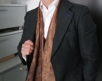 Mens Opera Neckerchief, Custom Paisley Scarf, Gentlemans Ascot , Men&#39;s Cravat , Formal Jacquard Neckerchief, RoseHeartAccessories