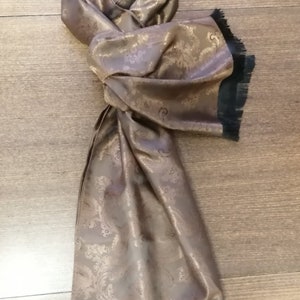 Fazzoletto da opera da uomo, sciarpa Paisley personalizzata, ascot da uomo, cravatta da uomo, fazzoletto da collo jacquard formale, RoseHeartAccessori immagine 6