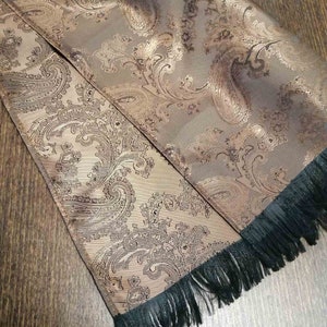 Fazzoletto da opera da uomo, sciarpa Paisley personalizzata, ascot da uomo, cravatta da uomo, fazzoletto da collo jacquard formale, RoseHeartAccessori immagine 7