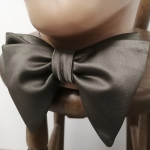 Satin Self Tie Bowtie: Handmade Formal Necktie