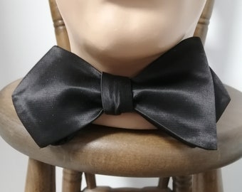 Diamond Satin Self Tie, Sharp Satin Bow tie, Formal Necktie, Stunning Beau Tie, Bounded Bowtie, RoseHeartAccessories