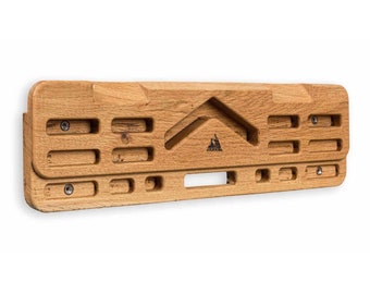Handcrafted Beechwood Fingerboard: Climbing Training Hangboard