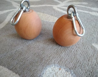 Wooden hand grip training ellipsoids - Fitness/ Exercise/ Climbing tools