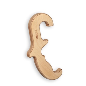 May include: A wooden hand grip tool with a unique shape and the word "VERTICALS" printed on it.