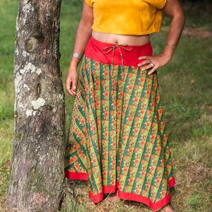 Nessa Color Adjustable Flared Long Skirt