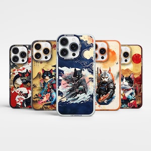 Personalized Japanese Cat Phone Case: Custom Text Cover