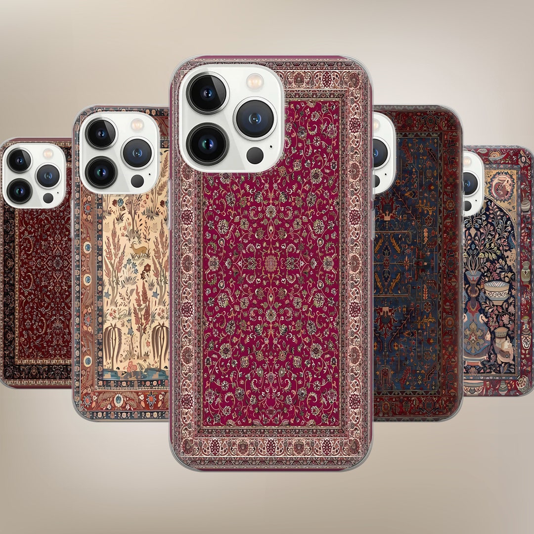 Telephone Rug Persian Rug Phone Case: Red Carpet Design, Elegant Style - Etsy