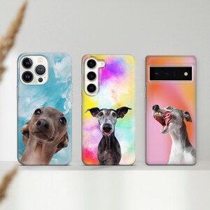 Greyhound Dog Phone Case  Golden Whippet Design with a Touch of Humor Cover for iPhone 15Pro Max,14Plus,13,SamsungS24,S23,A54,A25,Pixel 8, 7