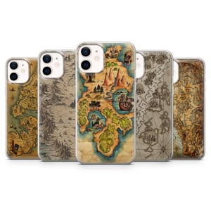 Herr der Ringe Mittelerde Karte für iPhone 16 Pro, 15, 14, 13, 12, Samsung S25, S24FE, S23, S22, A16, A55, A25, Pixel 9Pro, 8A