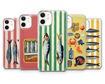 Sardine Fish Phone Case: Flexible TPU Cover for iPhone, Samsung Galaxy, Google Pixel