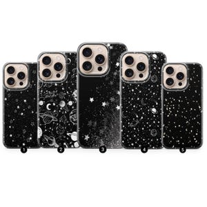 Starry Night Sky Phone Case: Dark Blue Celestial Stars Cover