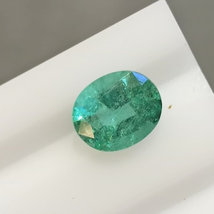 AAA grade 1.51 ct Top Quality Natural Emerald, Zambian Emerald, 8x5.7 mm, Emerald Faceted oval,Gem Quality Emerald, Gemstone Jewelry, AR A