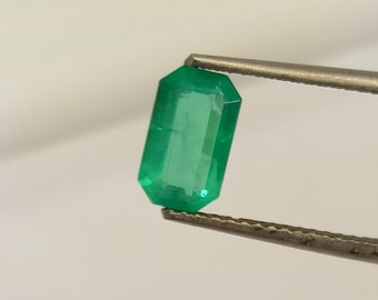 Natural Emerald, Zambia Emerald, Emerald Earring Emerald Ring Emerald Octagon, Emerald Ruby, Gold Ring, 8.5x5x3 mm 1.03 cts, Emerald Cut