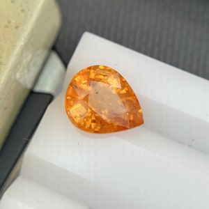 2.91 AAA  Grade Top Quality Spessartite Garnet, Natural Orange Garnet, Tanzania Fanta Garnet, 9.3x7.6x4.8 mm, Mandarin Garnet, Spessartine
