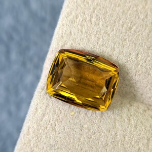 Citrino natural, citrino miel de primera calidad, citrino facetado sin tratamiento térmico, talla cojín, 10,8 x 8,6 x 5,3 mm, 3,15 ct, citrino talla cojín para la fabricación de joyas.