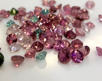 Turmalina natural redonda de 3,5 mm, paquete de 6 unidades, turmalina azul, turmalina de colores variados, turmalina calibrada, turmalina rosa, gemas de turmalina