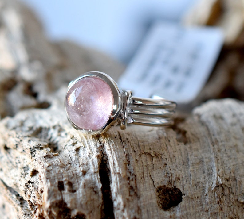 Adjustable Ring Statement Ring Handmade Ring Fashion Ring HR81 925 Sterling Silver Ring Morganite Sterling Silver Ring Birthstone Ring