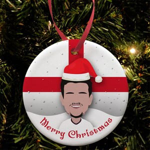 Harry Maguire England Weihnachtsbaum Dekoration Flache Keramik Spielerei Weihnachtsmütze