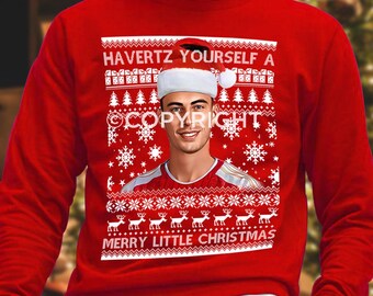 Havertz Yourself a Merry Little Christmas Arsenal Christmas Jumper | Kids & Adults Sizes | Great Gift For Gunners Fans | Printed In The UK