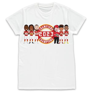 Chiefs Champs 2022-23 American Football T-Shirt Tshirt T-Shirt Erwachsene Kinder Größen erhältlich Mahomes Kelce Reid Kansas City KC Großes Geschenk