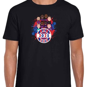 Crystal Palace Cup Winners 2025 Vector Heroes Adult Cotton T-Shirt Tee | Sizes S-3XL Eze etc | Printed In The UK | Palace Fans Tee