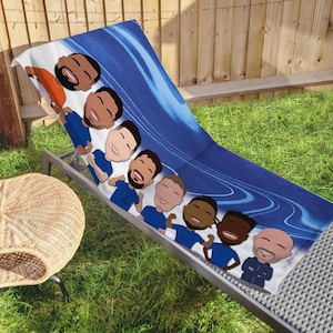 Chelsea 2024-25 Beach Towel Vector Heroes Top Quality Perfect For Summer Holidays Palmer Sanchez  Etc Great Gift For Blues Fans