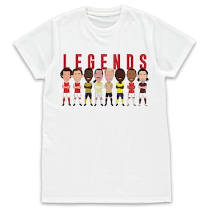 T-shirt unisexe Arsenal Legends Vector Heroes pour homme adulte non officiel S-3XL Henry Wright Adams, etc.
