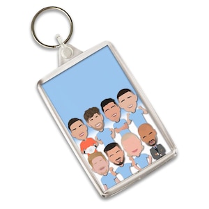 City 2024-25 Vector Heroes Key Ring Keyring Great Gift Pep Haaland Manchester Etc Fans Printed in The UK