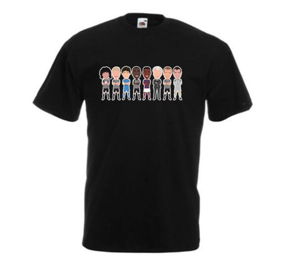 Newcastle Legends Vector Heroes Coloured T-shirt Black Kids Child
