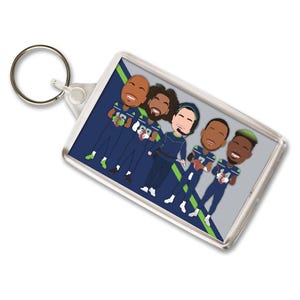 Seahawks 2024-25 Vector Heroes Key Ring Keyring Great Gift For Cincinnati Fans Printed in The UK