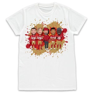 49ers Vector Heroes Kids Childs T-Shirt Tshirt Tee Ages 1-14 Years Unofficial San Francisco 2022-23 Season Unofficial