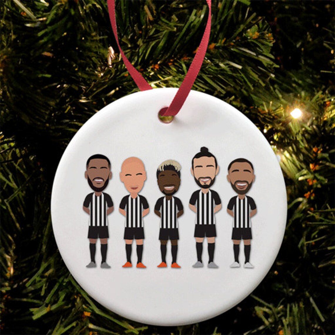 Newcastle Christmas Tree Decoration Flat Ceramic Bauble Wilson  Etsy