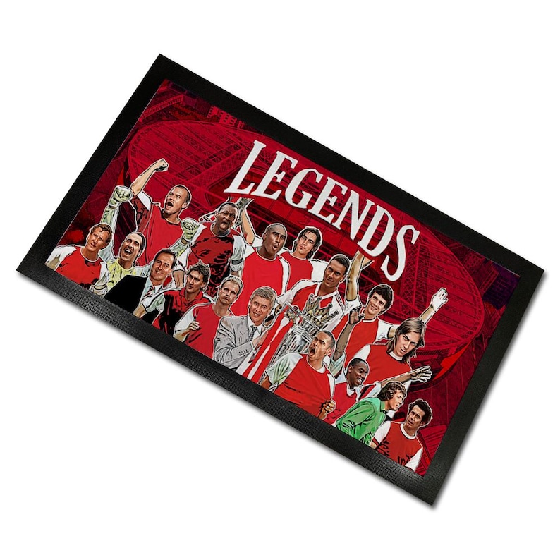 Arsenal Club Legends Bar Runner Mat Henry Wright Etc Man Cave Bar Great ...