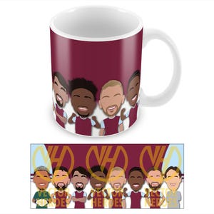 West Ham 2024-25 Mug Cup Vector Heroes  Hammers Utd Bowen Etc Great Christmas Gift For Fans