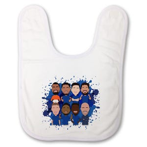 Chelsea 2024-25 Printed Baby Bib Burp Cloth Vector Heroes Palmer Sanchez Etc Great Gift For Blues Fans
