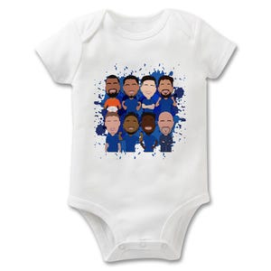 Chelsea 2024-25 Printed Baby Grow Baby Vest Vector Heroes Choice Of 3 Sizes Great Gift For Blues Fans