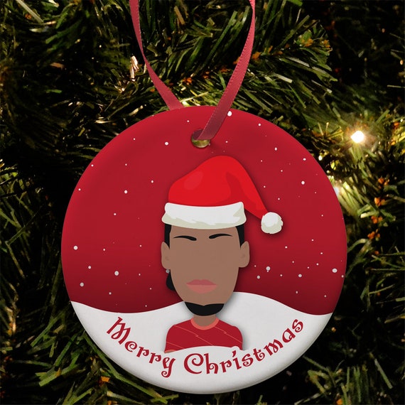 Virgil Van Dijk Liverpool Ceramic Christmas Tree Decoration Bauble