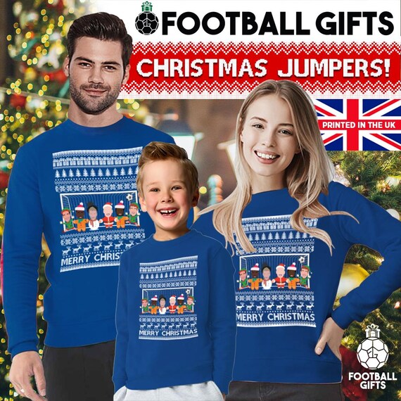 Leicester Vector Heroes 2024-25 Blue Christmas Jumper Kids
