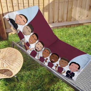 Serviette de plage Villa 2024-25 Vector Heroes de qualité supérieure, parfaite pour les vacances d'été Watkins Cash Emery, etc. Excellent cadeau pour les fans de villas