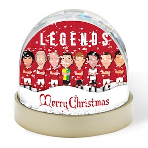 Utd Legends Vector Heroes Christmas Snow Globe Rooney Giggs Cantona etc Manchester Man Great Christmas Gift For Utd Fans