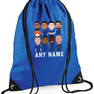 Chelsea 2024-25 Personalised Printed Gym Bag Sac PE Kit Great Gift For Kids & Blues Fans Printed in the UK Add Any Name