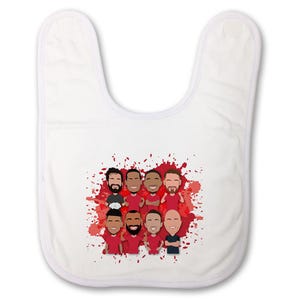 Liverpool 2024-25 Printed Baby Bib Burp Cloth Salah Trent Diaz etc Great Gift For Liverpool Fans