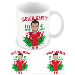 Gareth Bale Thank You Diolch Gareth Retirement Mug Cup Unofficial Wales Welsh Football Legend
