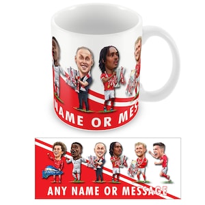 Forest Championship Play Off Winners 2022 Personalised Mug Cup Nottingham Nottm Forest Cooper Worrall, Johnson, etc The Football Artist