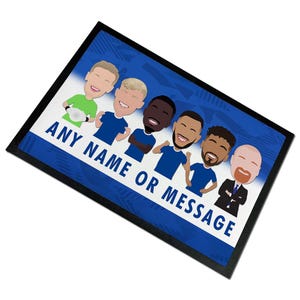 Everton 2024-25 Vector Heroes Personalised Door Mat Floor Mat Man Cave Bar Add Any Name Message Or Text Great Gift For Toffees