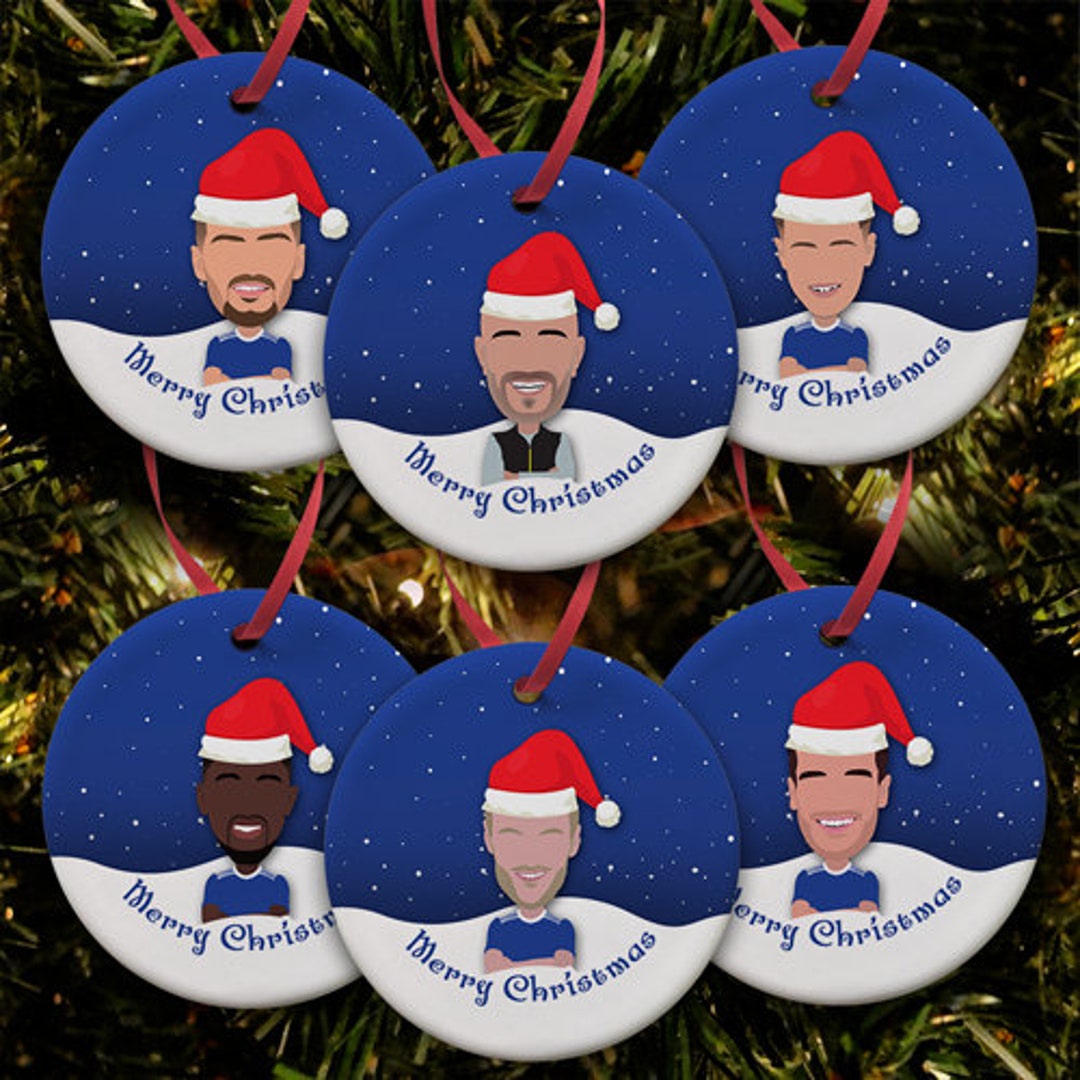 Leicester 202324 Christmas Tree Decoration Flat Ceramic Bauble Vardy