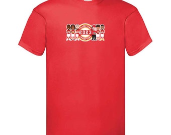 Chiefs Champions 2022-23 Vector Heroes Coloured T-Shirt Red Adult T-Shirt tshirt S-XXL Mahomes Reid Kelce etc Mens & Womens Sizes