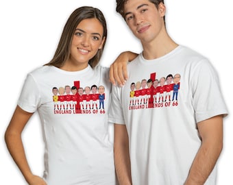 Legends Of England T-shirt da uomo tshirt Taglie S-3XL Scelta degli anni Calcio europeo non ufficiale Inghilterra Ottimo regalo